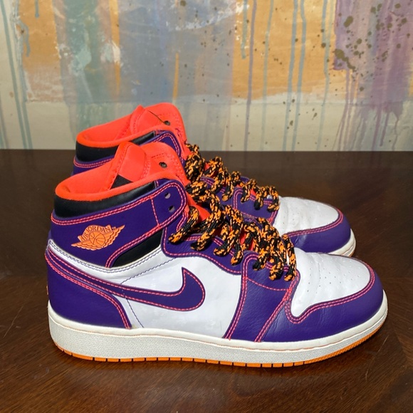 Jordan 1 Retro Tasmanian Devil  Phoenix Suns Court Purple/Bright Crimson… - Picture 1 of 6